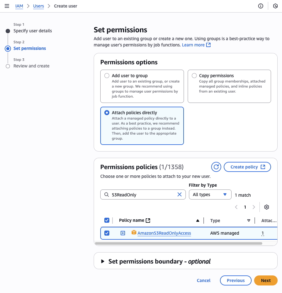Attach IAM Policies