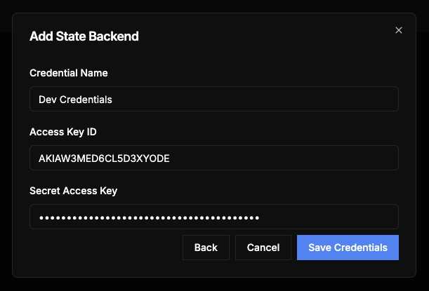 Add AWS Credentials to Infra-New