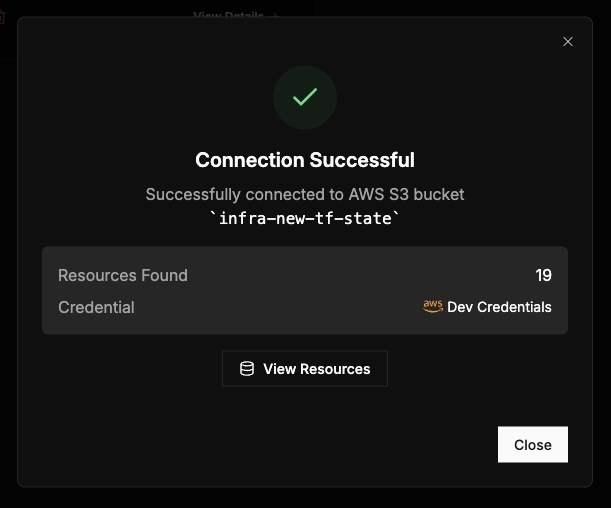 AWS State Backend Connected